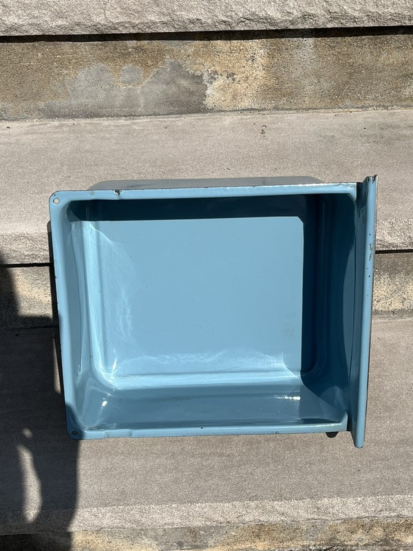 Refrigerator Drawer Metal Bin Veg Crisper Turquoise / Powder Blue / Baby Blue gallery