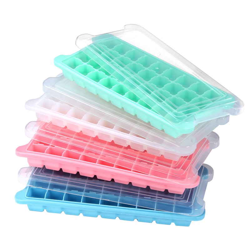 HUMBEE, Soft Silicone Ice cube Tray with PP Lid, BPA free 24 or 36 Cubes gallery