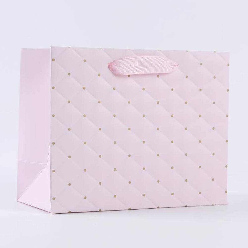 Pink dot wavy surface gift bag w/ free tissue: Medium gallery