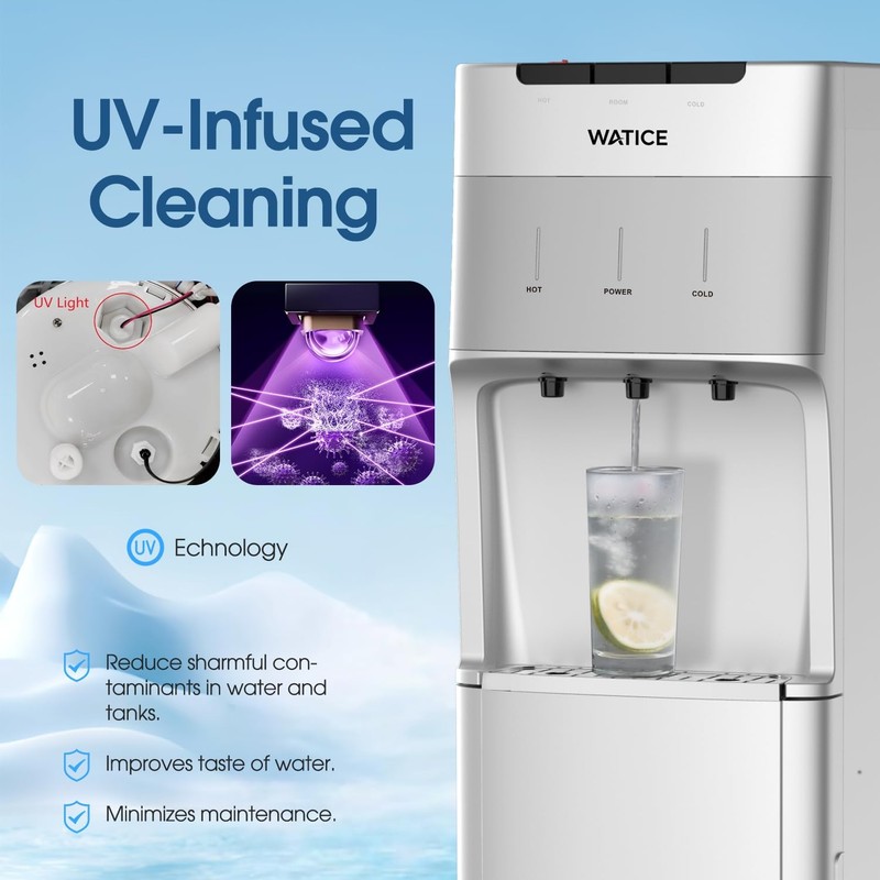 -Cleaning Bottom Loading Water Cooler Water Dispenser for 3 or 5 Gallon Bottl... gallery