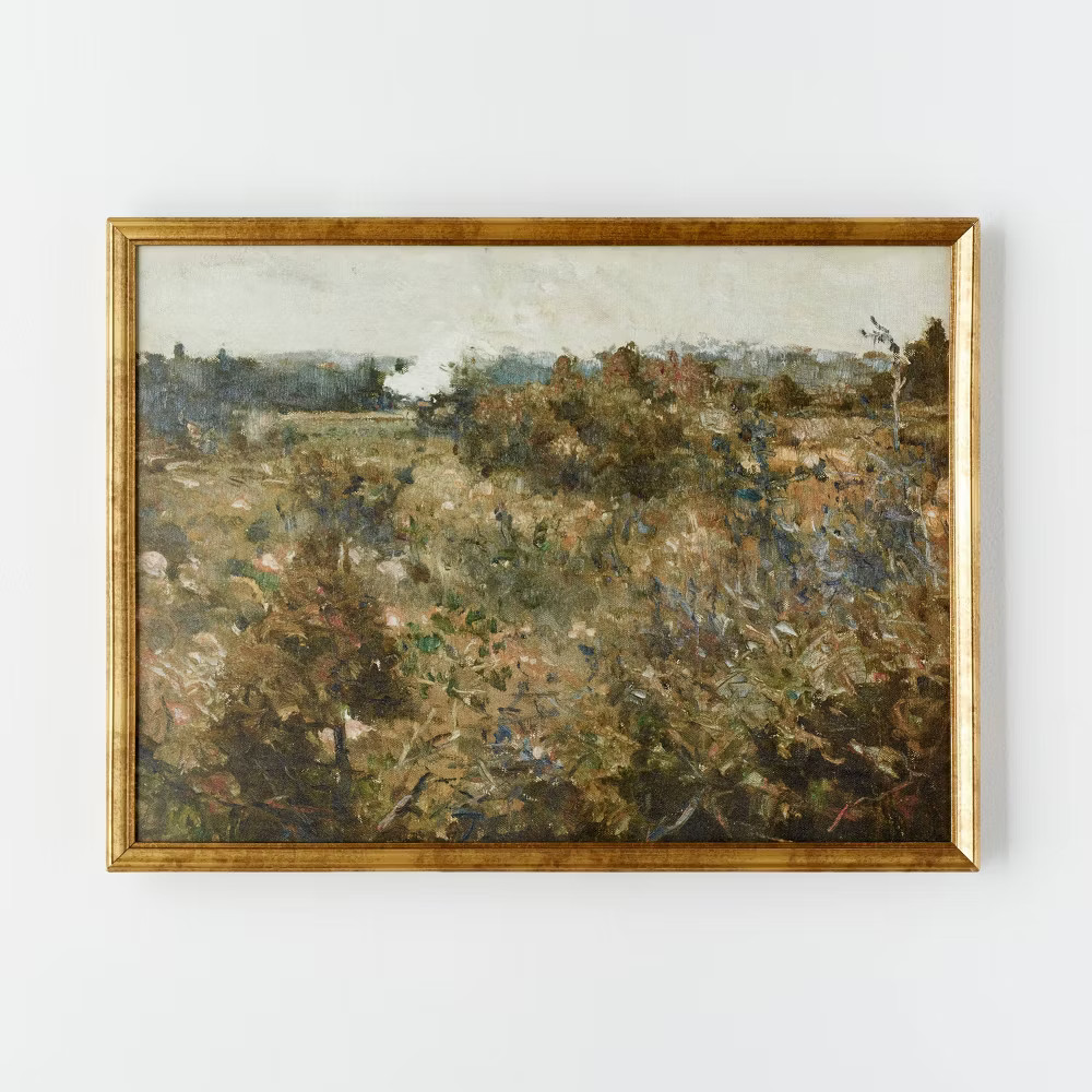 Thresholded Studio McGee Landscape Wall Art Rustic 24"x18" Canvas Antique gallery