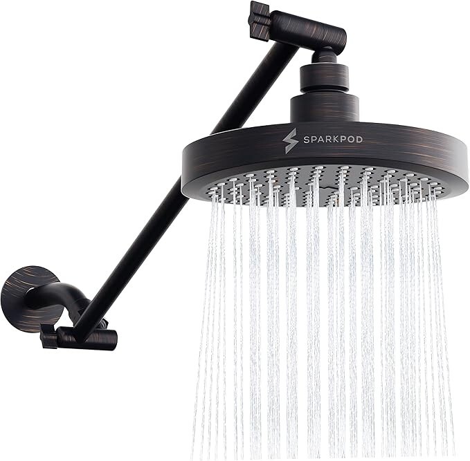 Sparkpod 6” Luxury Rainfall Shower Head And 11” Adjustable Shower Arm Extension gallery