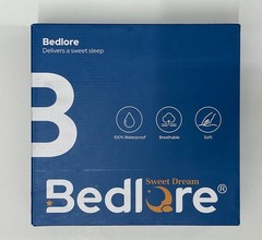 Bedlore QUEEN Waterproof Mattress Protector Noiseless Breathable Gray New
