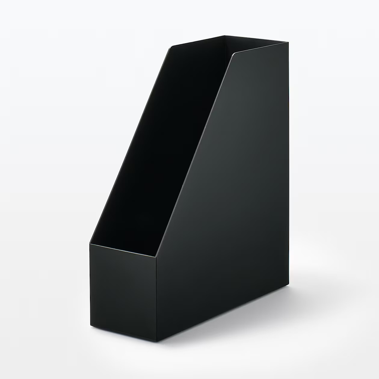 MUJI Polypropylene stand file box, A4 size, dark grey gallery
