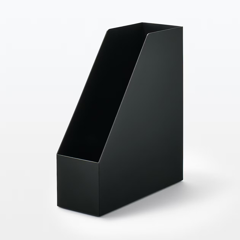 MUJI Polypropylene stand file box, A4 size, dark grey gallery