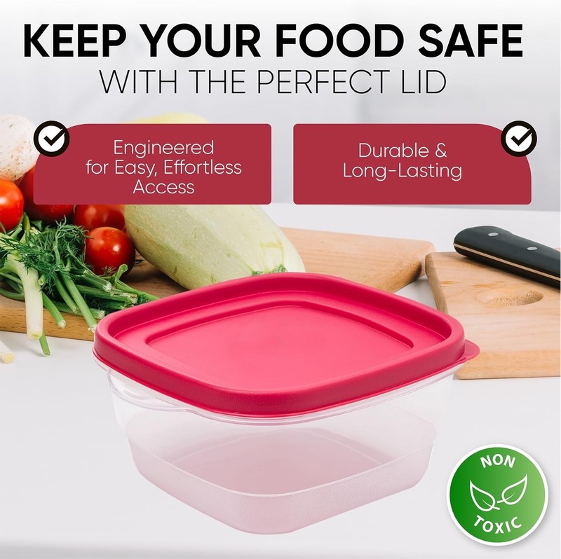 Replacement 4.75" Lids for Rubbermaid Food Storage Containers 1.25 & 2-Cup (4) gallery