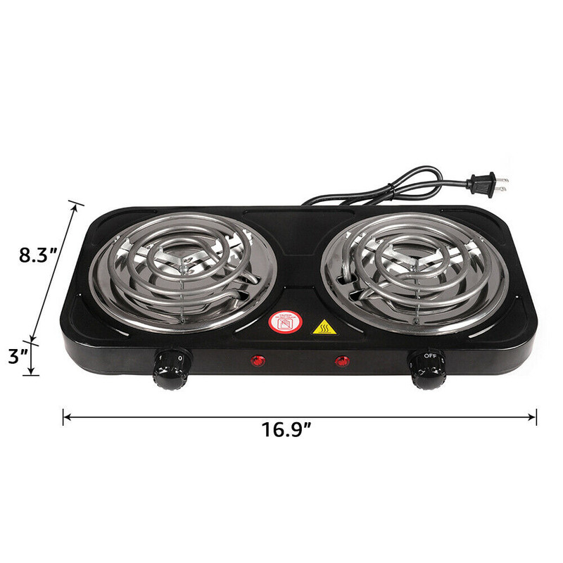 2000W Portable Kitchen Electric Double Burner Hot Plate Cooktop Cooking Stove gallery