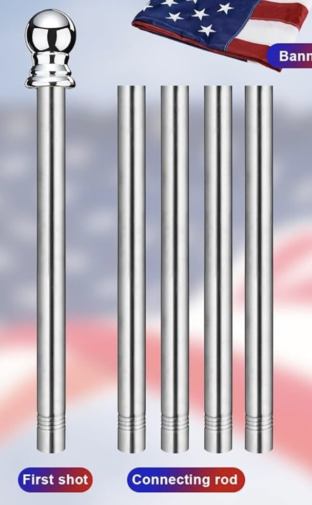 Flag Pole for House, 6Ft Flag Pole (Bracket & Flag Not Included)