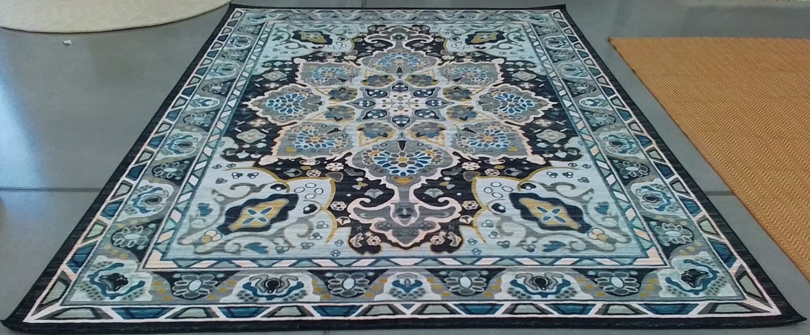 GREY LBLUE 7'-9" x 10'-0" Broken Thread Rug, Reduced Price 1172769854 RIV155F-8 gallery