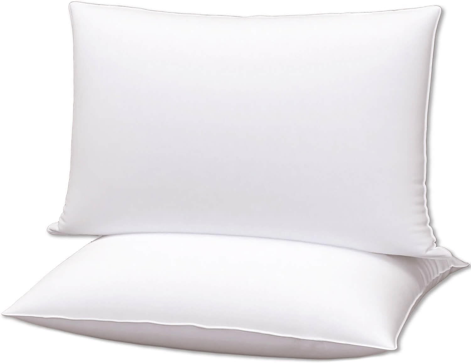 Flat Ultra Thin Pillow Set Of 2 Standard/Queen Soft Down Alternative White gallery