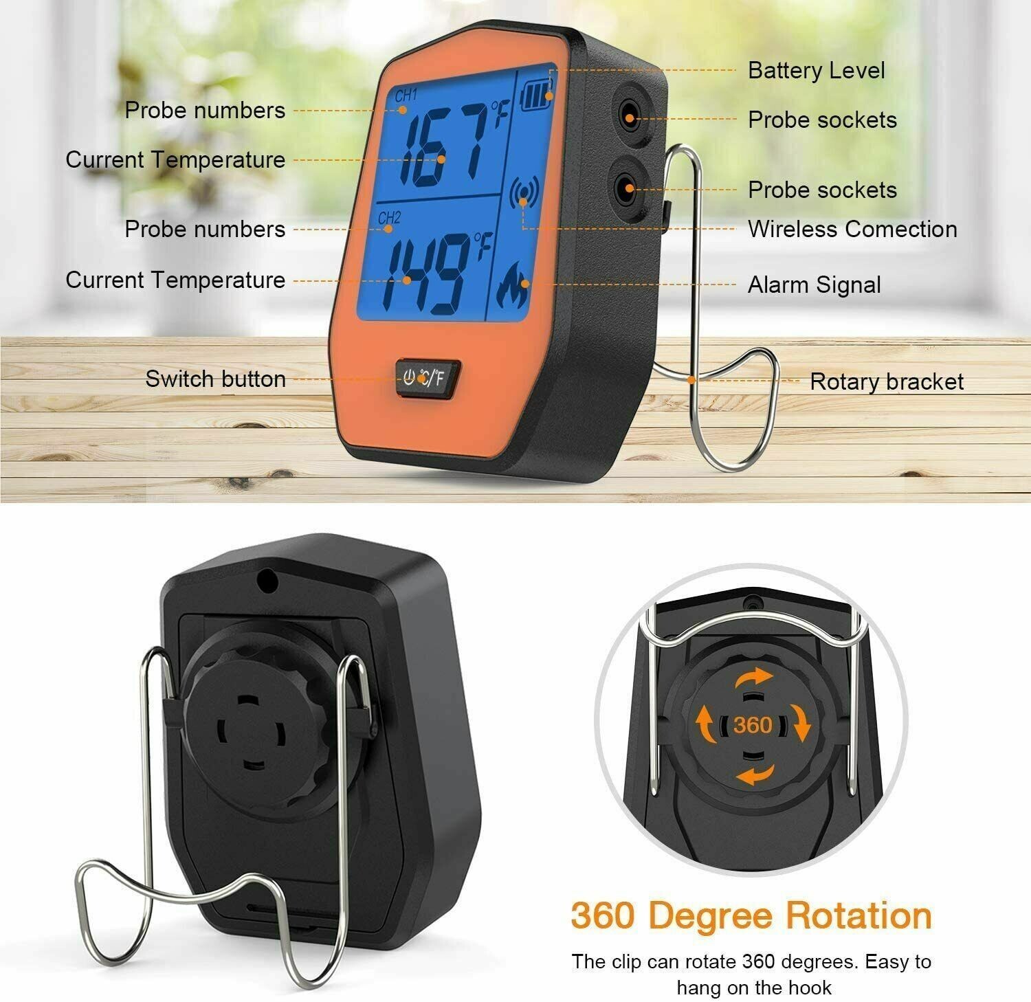 GuanTek Smart Wireless BBQ Meat Thermometer -FDA Approved Smart Food Thermometer gallery