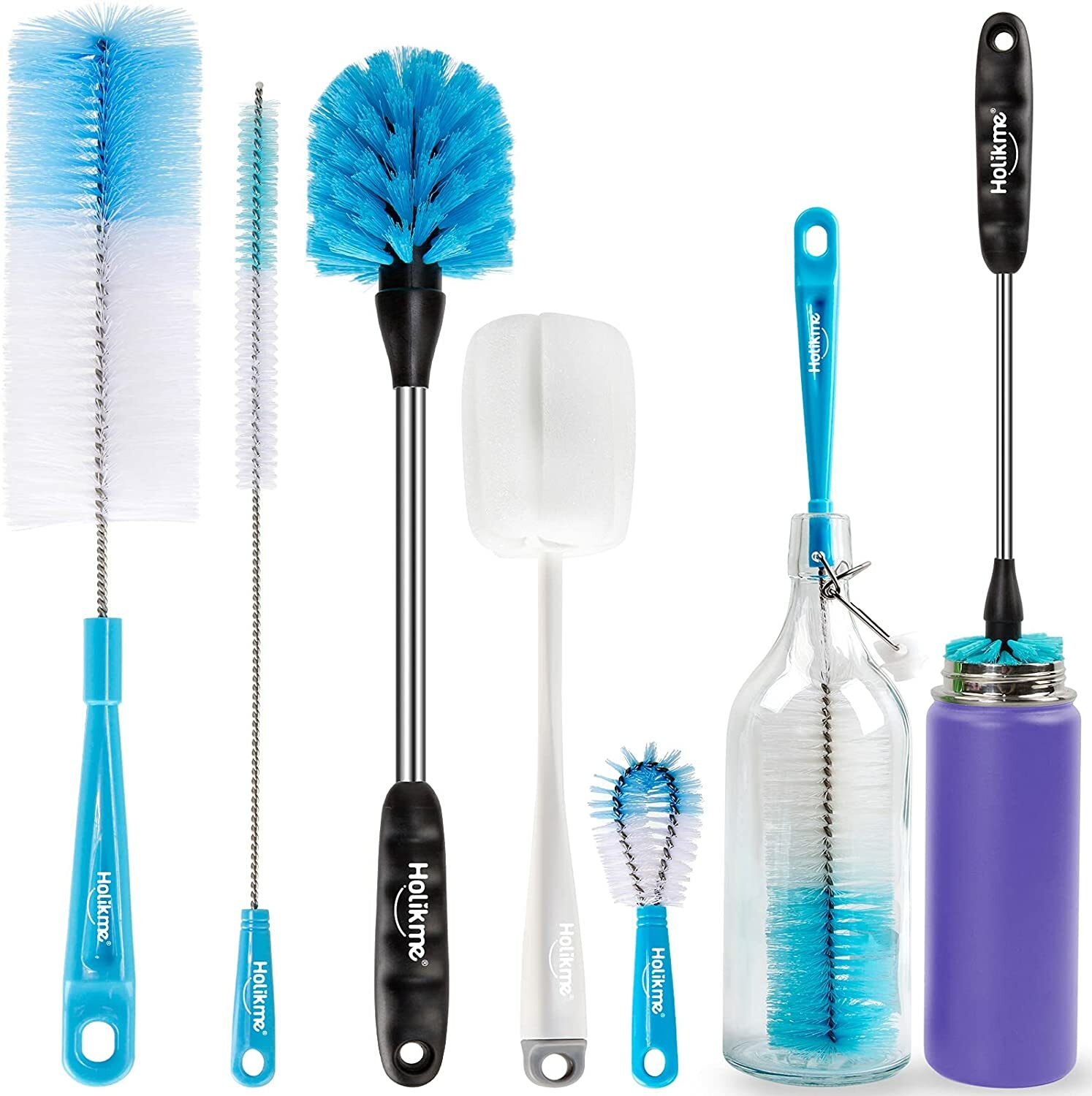 5 Pack Bottle Brush Cleaning Set，Long Handle Bottle Cleaner for Washing Narrow gallery