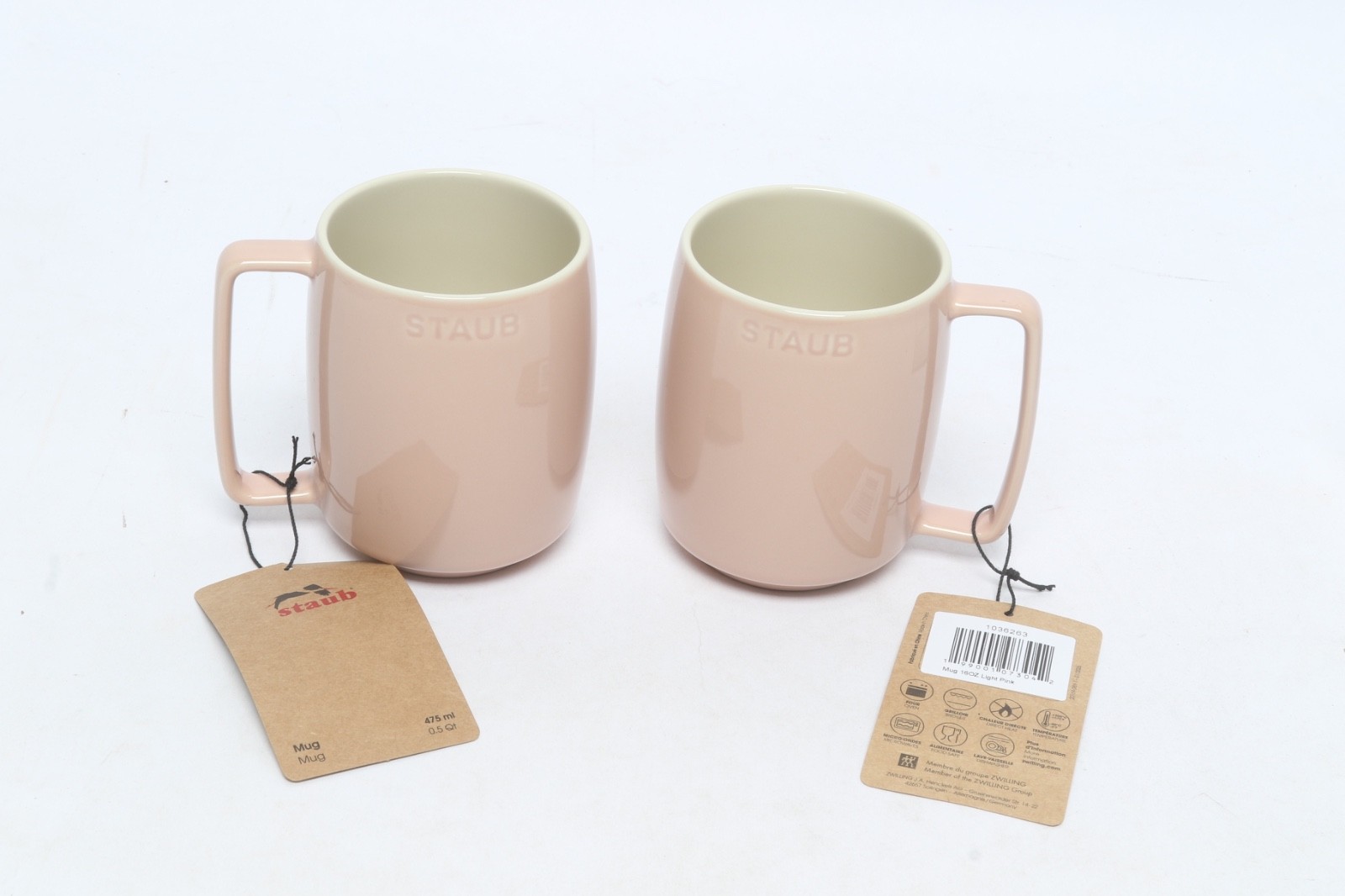 2 STAUB Ceramic Stacking Mug 16 oz - light pink gallery