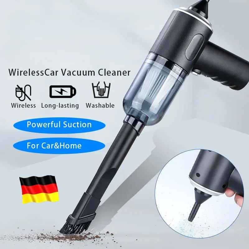 Wireless Car Vacuum Cleaner USB Charging 1200mAh Portable Cleaning Appliance gallery