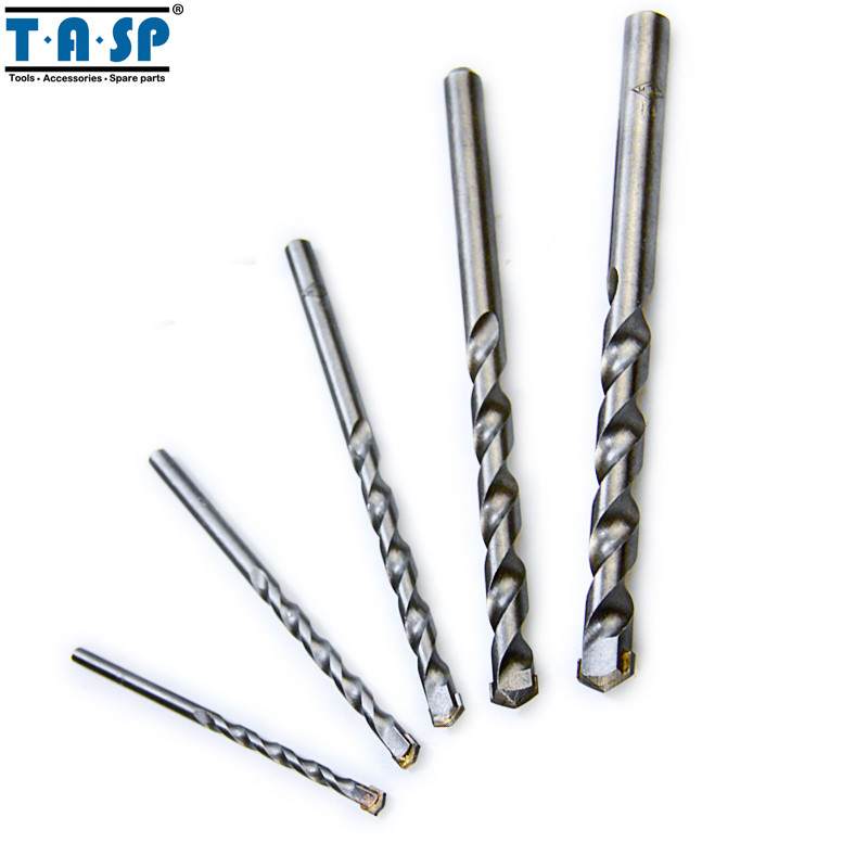 5pack Masonry Drill Bits 4 5 6 8 10 mm YG8 for Drilling Concrete Brick gallery