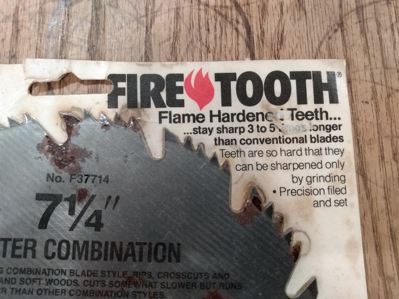 7 1/4" 75 TOOTH MASTER COMBINATION FIREPROOF STEEL CIRCULAR SAW BLADE gallery