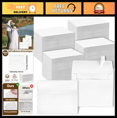 1000 Pcs Self-Adhesive A4 White Envelopes 4.25×6.25″ for Invitations, Cards & Ma