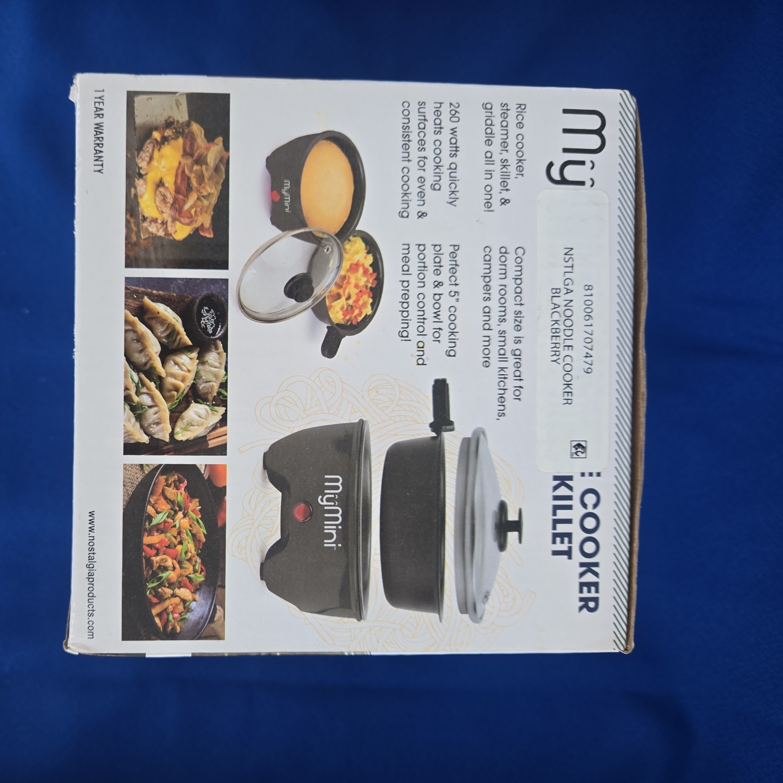 MY MINI NOODLE COOKER & SKILLET Blackberry 5" skillet 260 Watts Non-Stick ~NEW gallery
