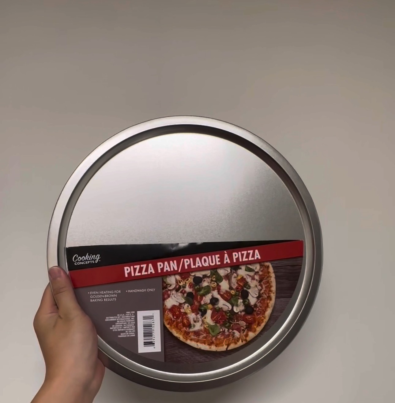 3 PCS 12 Inch Stainless Steel Round Pizza Pan Large Pizza Tray Baking Dishwasher gallery