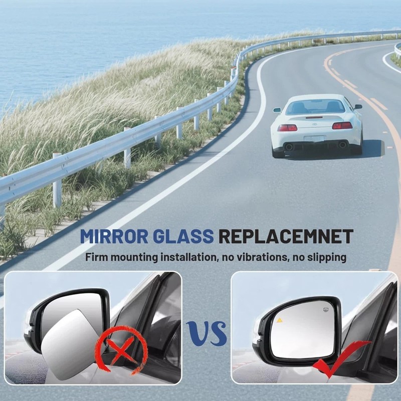 Driver Left Side Mirror Glass - Compatible with Jeep Vehicles - Compass 2017-... gallery