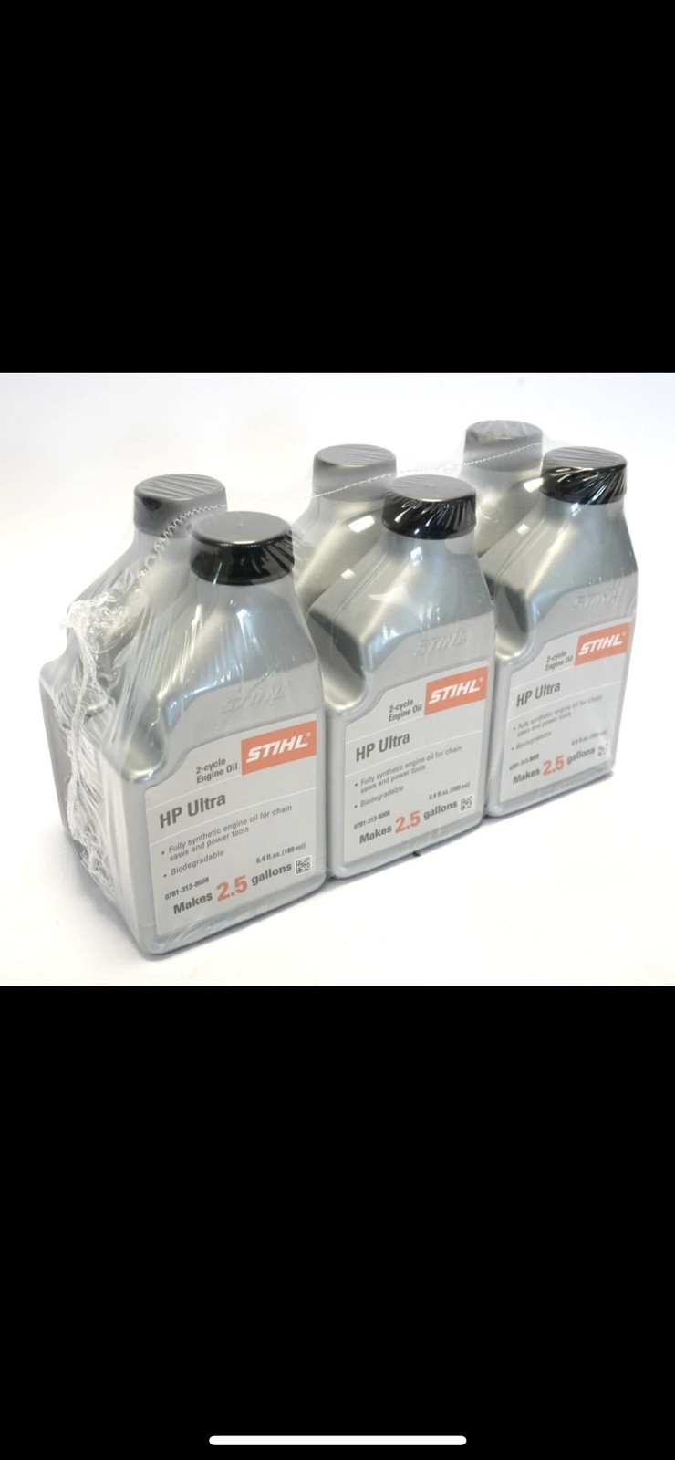 Stihl 2 Cycle Hp Ultra Synthetic Engine Oil Mix 6.4 Oz Makes 2.5 Gallon 6 Pack gallery