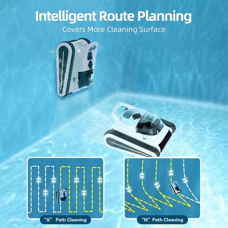 Pool Vacuum for Inground Pools, Cordless Robotic Pool Cleaner,150 min,2050 Sq.ft gallery