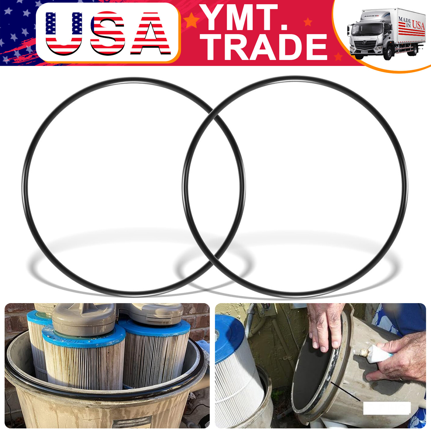 CX900F 0-240 Filter Head Tank Lid O-Ring for Hayward Star-Clear Plus Pool (2PCS) gallery