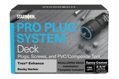 Pro Plug System Trex Rocky Harbor, 100 Lin Ft Kit with Plugs, Screws, & Tool