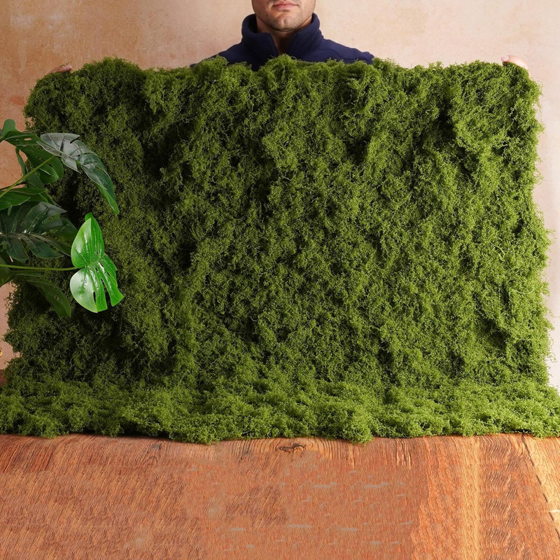Artificial Moss Mat for Wedding Decor and Indoor Crafts, 39x39 Inch gallery