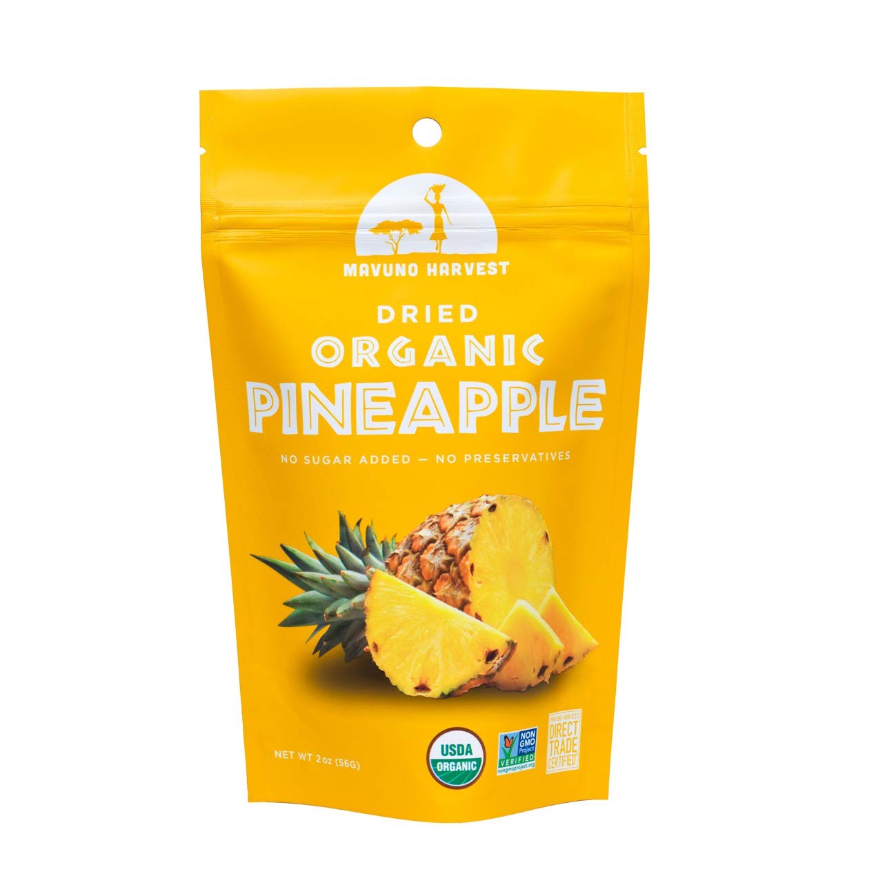 Mavuno Harvest Direct Trade Organic Dried Fruit, Pineapple, 2 Ounce gallery