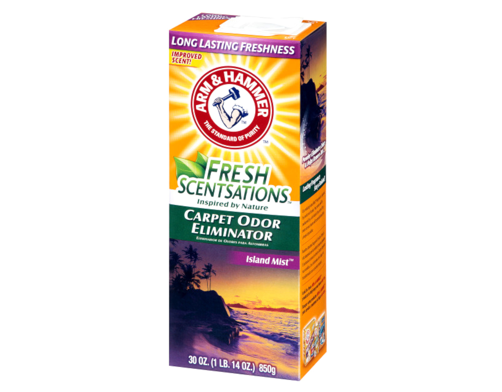 Arm Hammer Fresh Scentsations Carpet Odor Eliminator, Island Mist, 30 Oz 3 Pack gallery