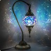Turkish Moroccan Lamp with Bronze Base 3 Color Options Handmade Swan Neck Tiffa gallery