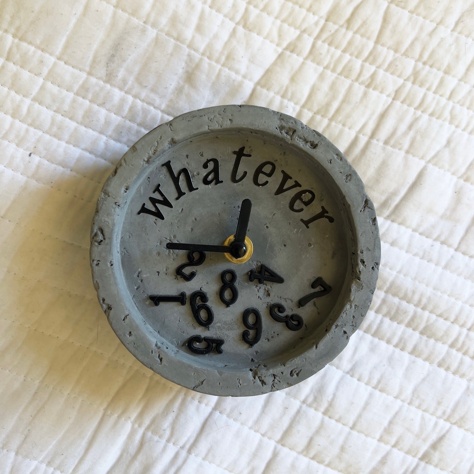 Whatever Stone Clock Battery Operated Desk Top Home Office gallery
