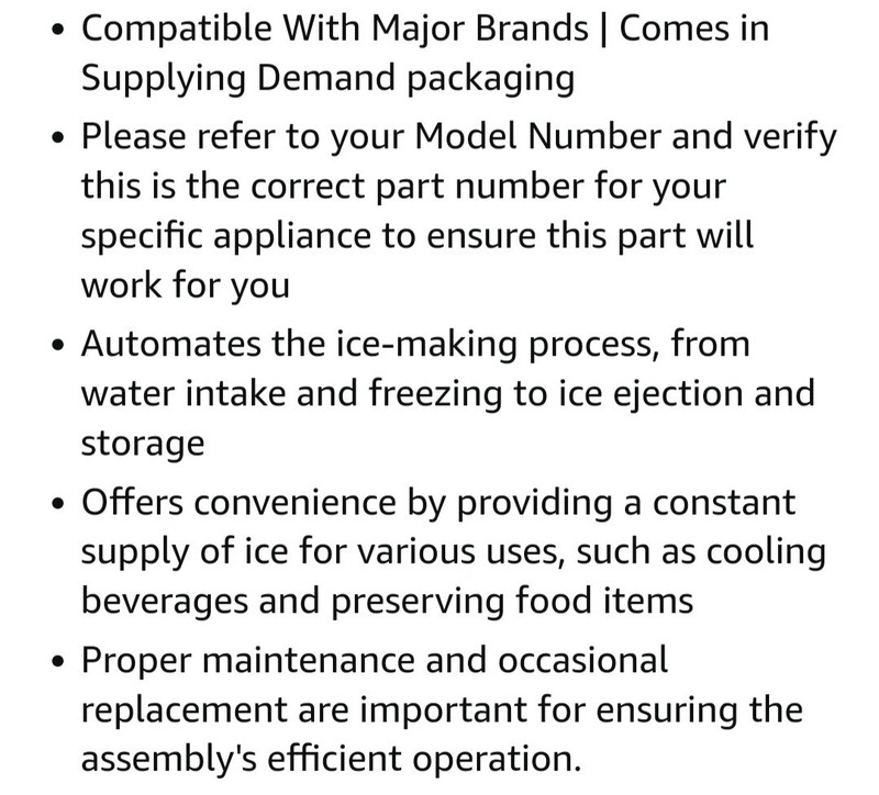 (NEW) IM900 Refrigerator Icemaker for Compatible with Maytag Amana PS2121513 AP4 gallery