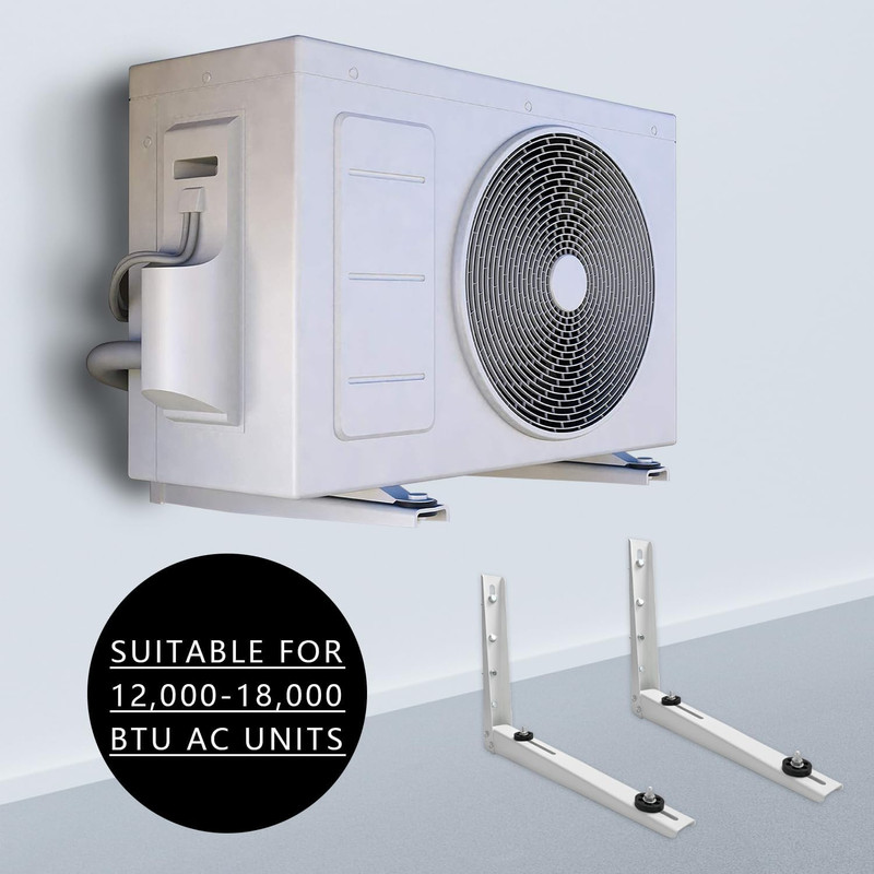Mini Split Wall Mount Bracket Kit 7000-18000 BTU with 10ft Line Set Cover gallery