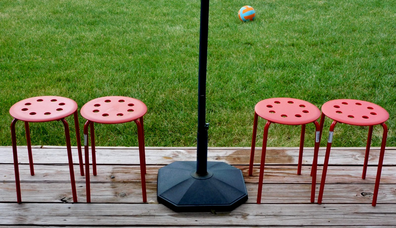 New IKEA Marius 4 Stackable Multi-Purpose Red Stools 17 1/2" Tall w/12" Seat GAR gallery