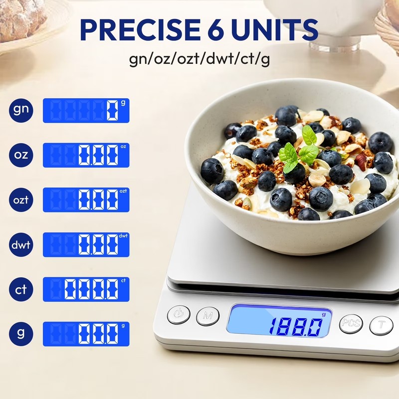 High Precision 0.1g Pocket Kitchen Scale, for Coffee Herb Spice Jewelry Food gallery