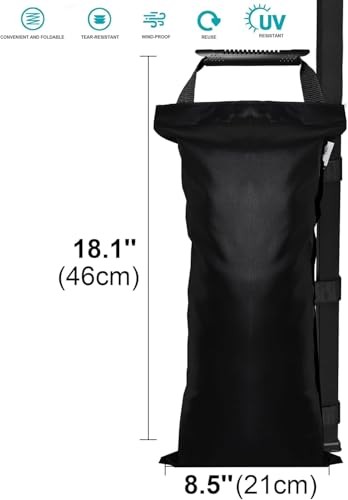 4/6/8 Pack Sand Bags for Canopy Weights - 112 LBS (4 Pack) Upgrade Black gallery