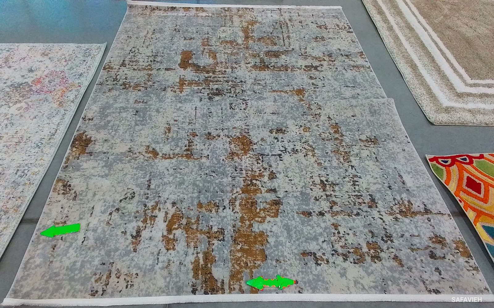 GREY / GOLD 6'-7" x 9'-2" Back Stain Rug, Reduced Price 1172800247 SHV723G-7 gallery