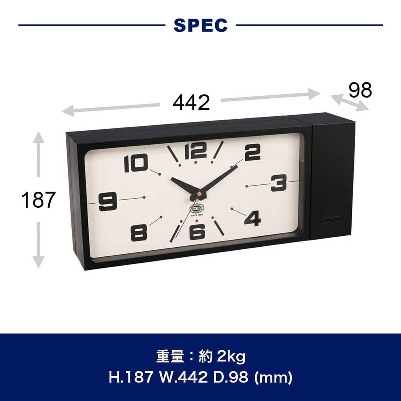 NEW DULTON Double Face Wall Clock Rectangle Green Magnet Type H21-0362DGN JAPAN gallery