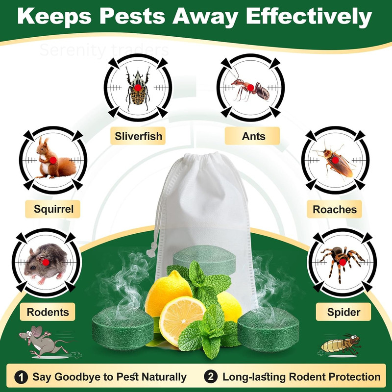 Mouse Rodent Repellent, 32 Pack Peppermint Oil to Repel Mice and Rats, Spiders.. gallery