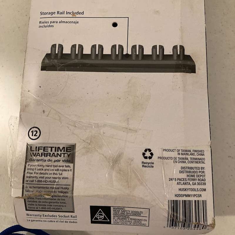 HUSKY 11-Piece DEEP Socket Set - MM 1/2 in DRIVE #635230 Open Box gallery
