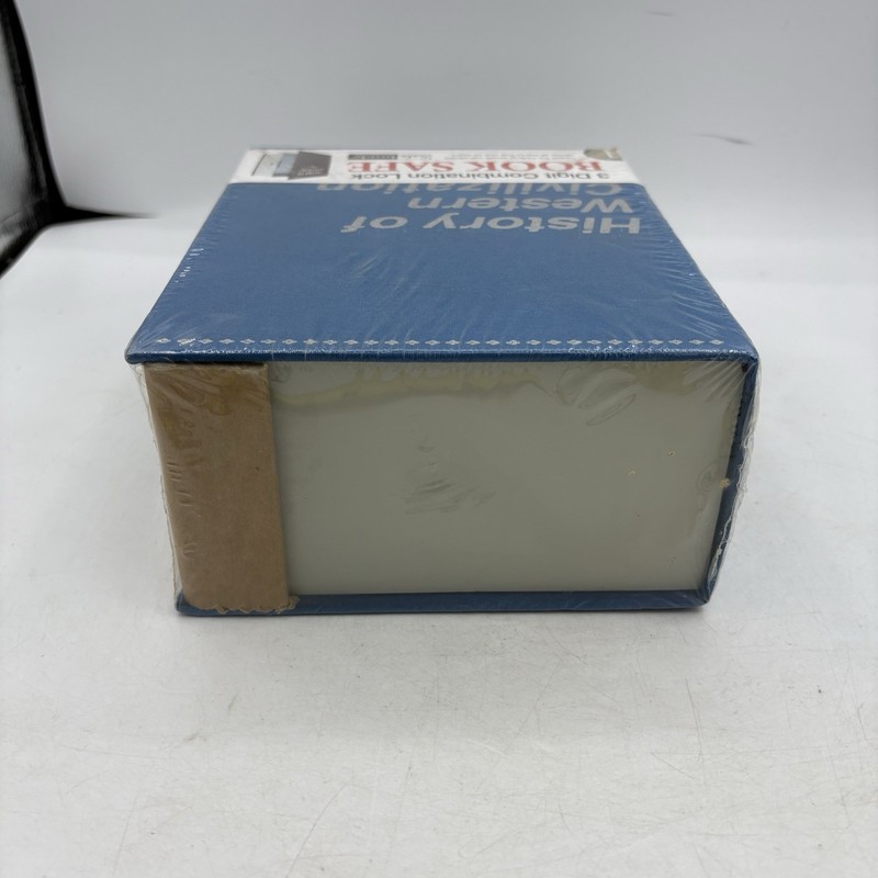 Safe Inside Book Safe 3 Digit Combo Lock Blue History West Civ Theft Protection gallery