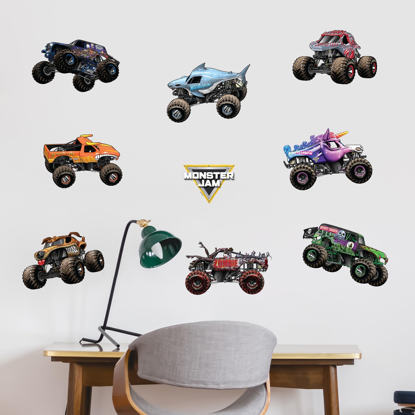 Monster Jam Trucks Wall Decals Pack - Grave Digger Son-Uva Digger El Toro Loc... gallery