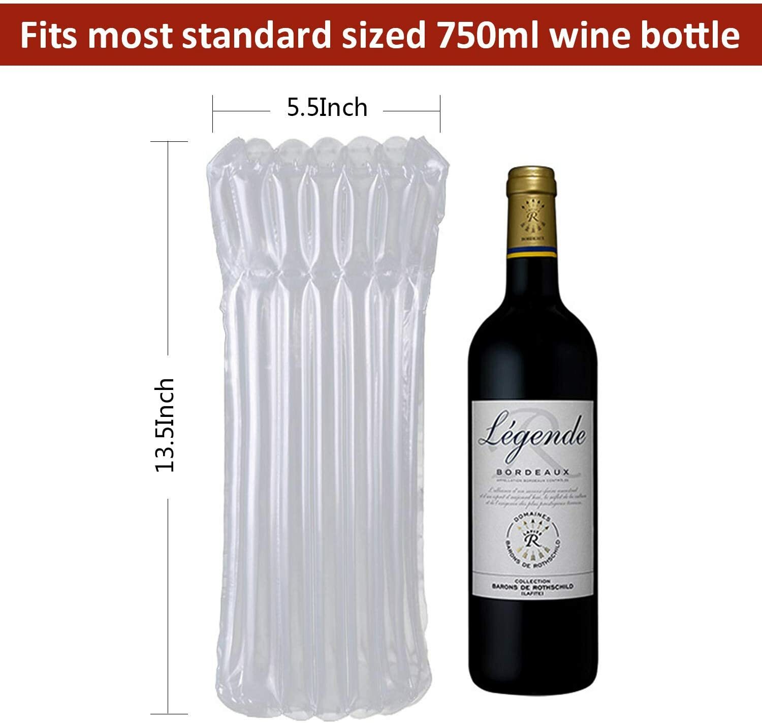 Wine Bottle Protector Bubble Cushion Wrap Sleeve Leak Proof Cushioning Wrap gallery