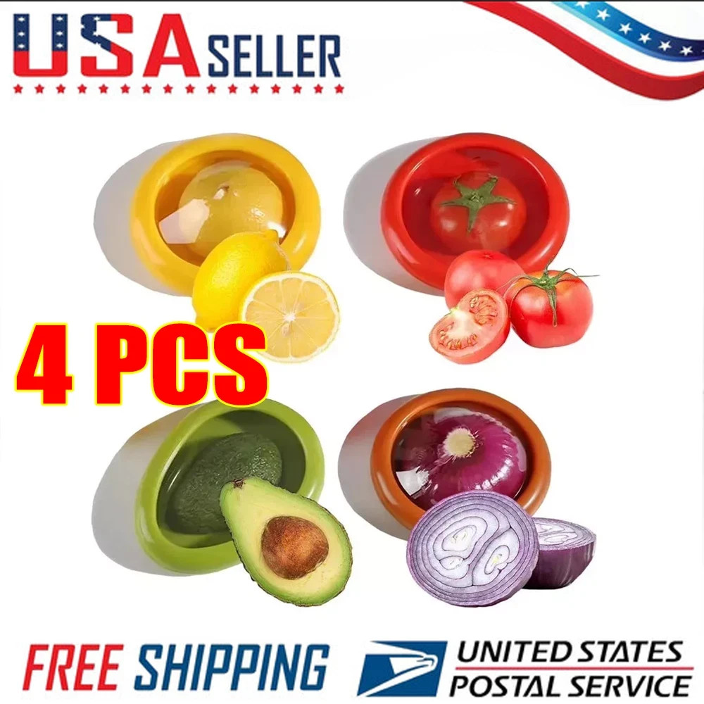 4Pcs Fruit And Vegetable Food Fresh-Keeping Box,Avocado Keeper Onion Storager#10 gallery