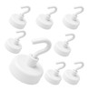 White Magnetic Hook Set - 1" Diameter, 1.5" Height, 9 Pound Pull, Pack of 8, ... gallery