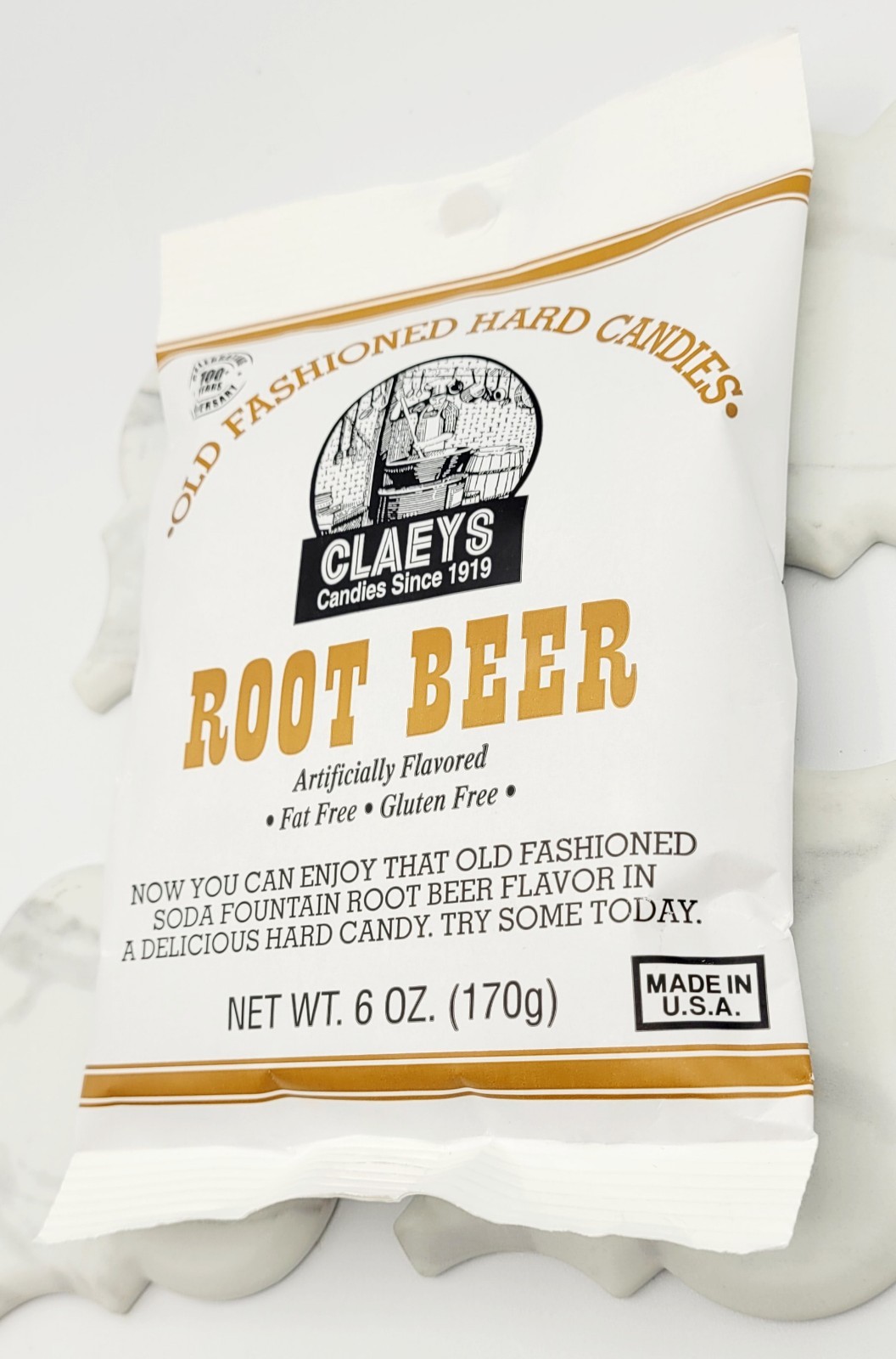 Claeys Root Beer Sanded Candy Drops Hard Candies Natural Gluten Free 6oz gallery
