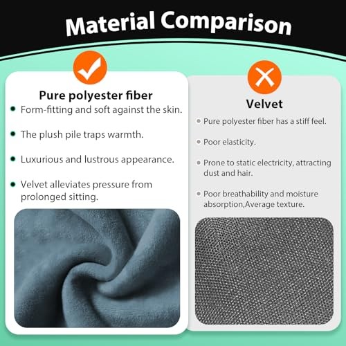 Rocking Chair Cushion, High-Density Sponge,Memory Foam Non Slip,FadeShield Blue gallery