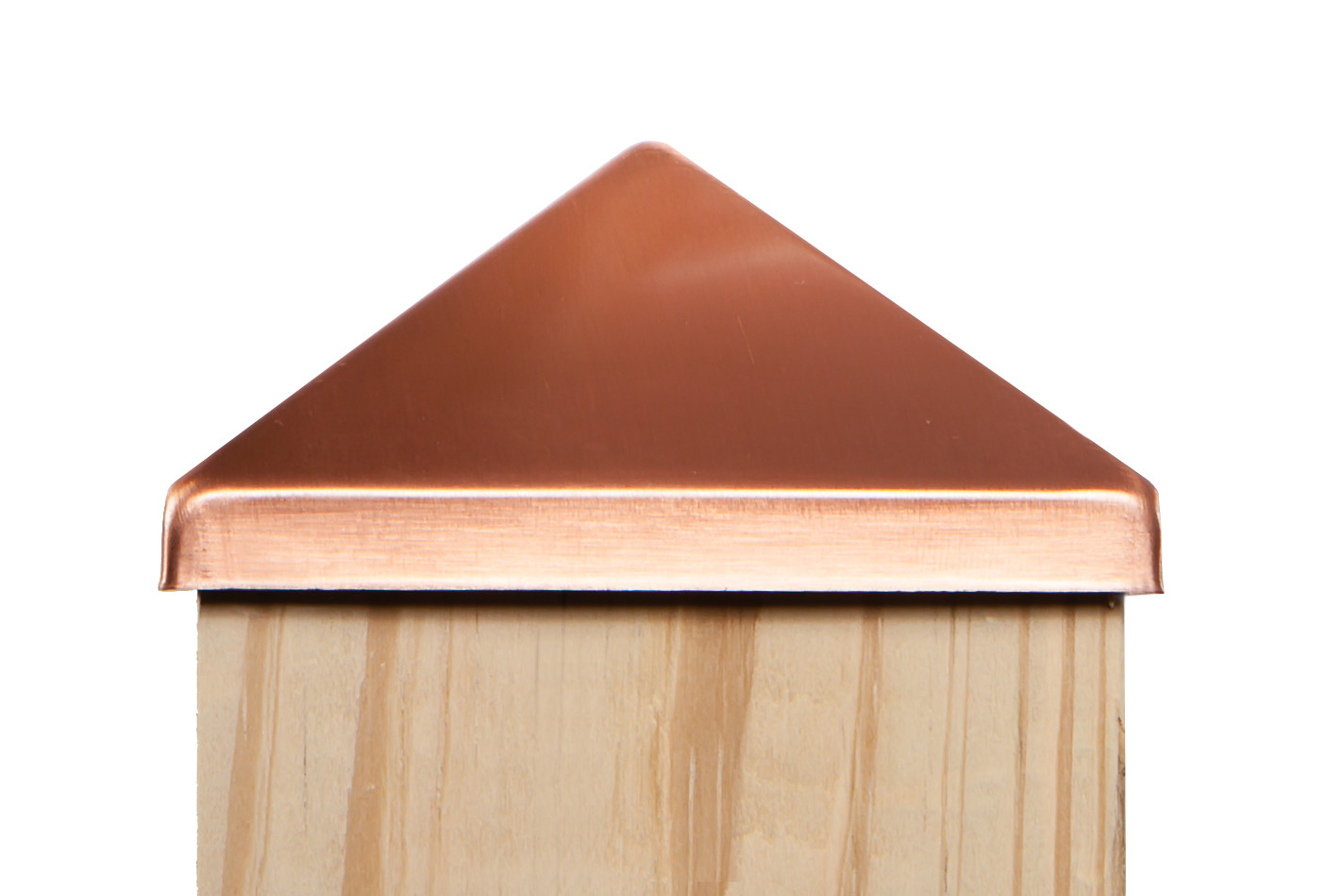 4x4 Solid Copper Deck and Fence Post Cap (3 1/2" x 3 1/2") gallery